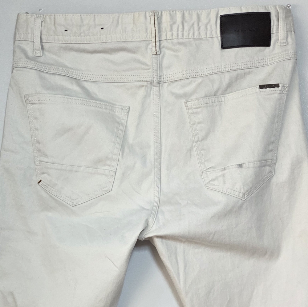Zara Man White Basic Collection Pants - image 7